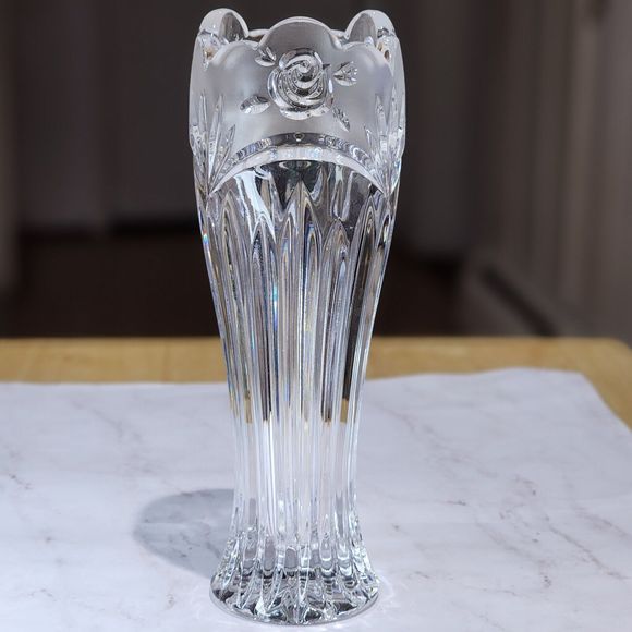 Vintage Oneida Crytal Southern Garden Flower Bud Vase 7x2.2inch 1992 Germany - Picture 2 of 11